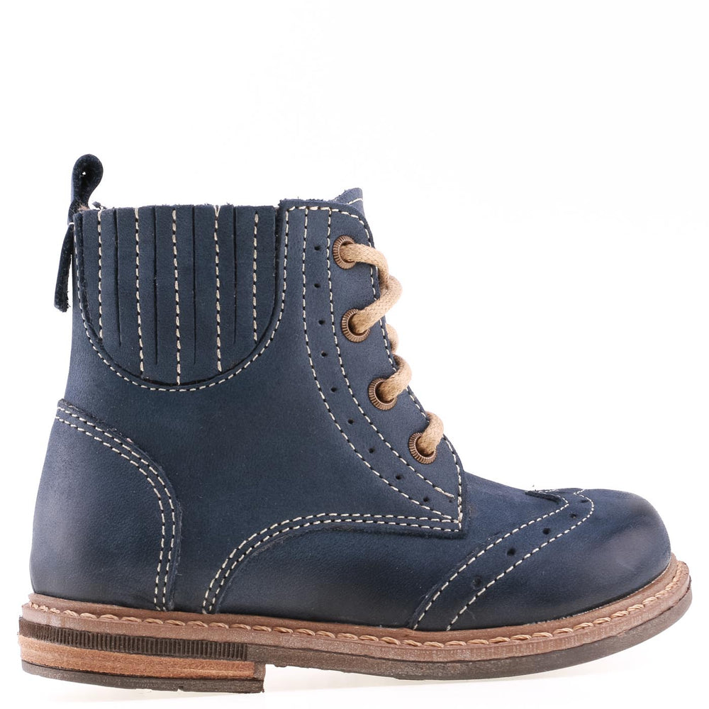 (2519-15) Emel winter shoes - navy brogue