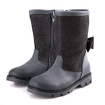 Emel high winter boots grey bow (2611B-1) - MintMouse (Unicorner Concept Store)