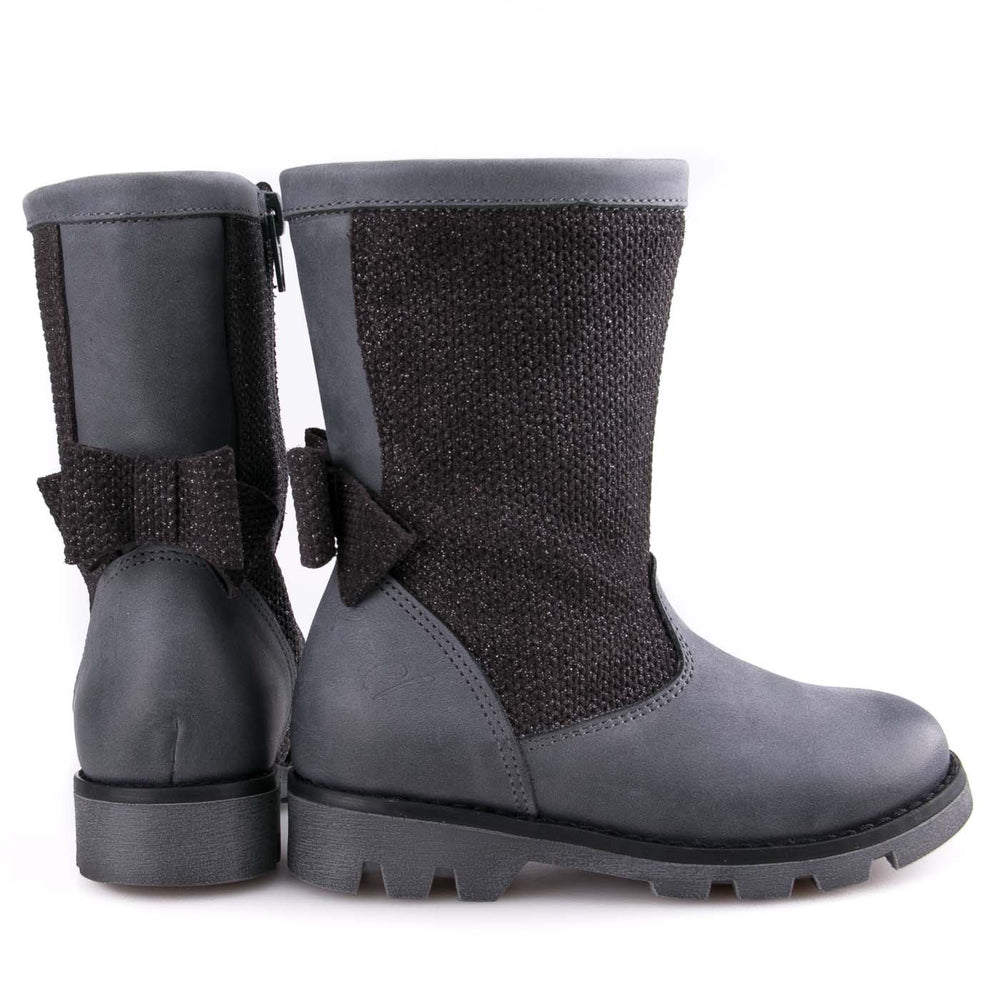 Emel high winter boots grey bow (2611B-1) - MintMouse (Unicorner Concept Store)