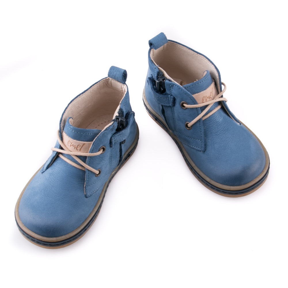 (2621-5) Emel Blue Lace Up Trainers with zipper - MintMouse (Unicorner Concept Store)