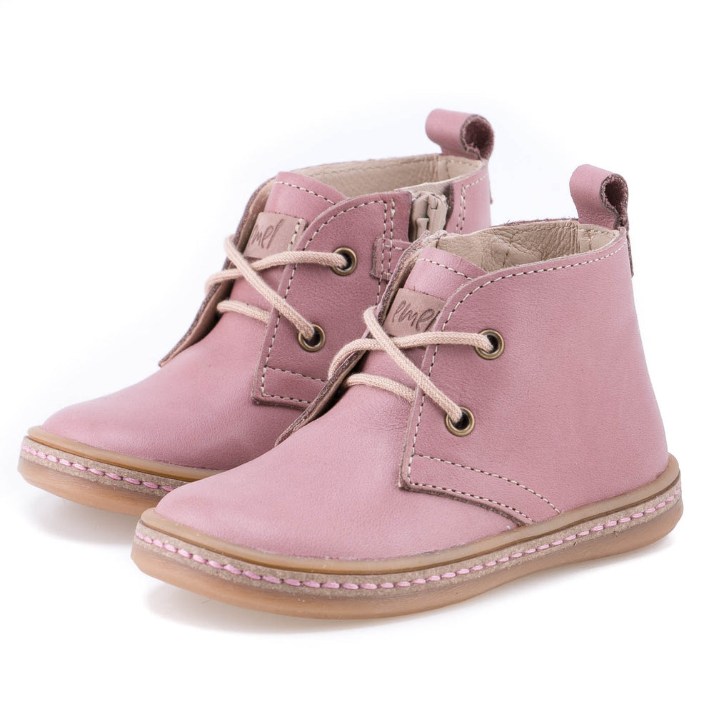(2621A-11) Emel dirty pink lace-up shoes with zipper - MintMouse (Unicorner Concept Store)