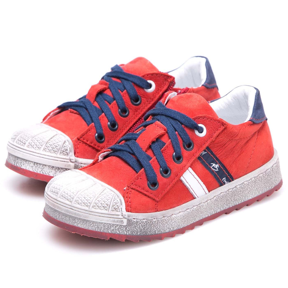 (2627A-15/2628A-15) Low Bumper Trainers red with Zipper - MintMouse (Unicorner Concept Store)