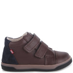 (2675-45) Emel shoes velcro trainers Brown