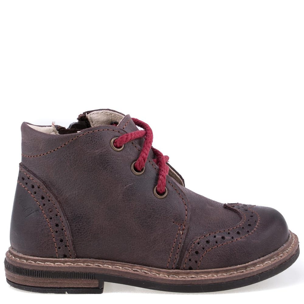 (2689-K1) Brown Lace Up Winter Boots brogue