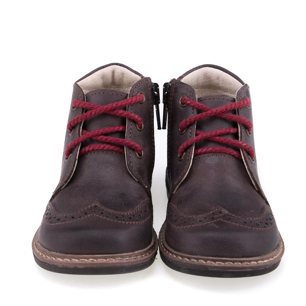 (2689-K1) Brown Lace Up Winter Boots brogue