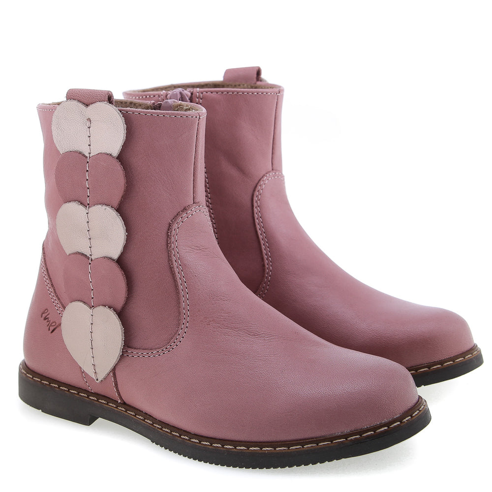 (EY2692-4) Emel winter boots hearts pink