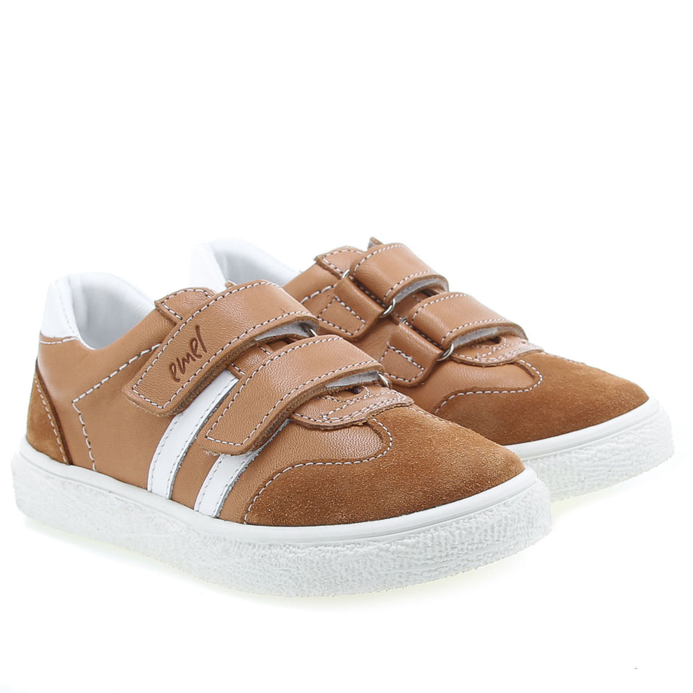 (2708-6) Low Velcro sneakers Brown
