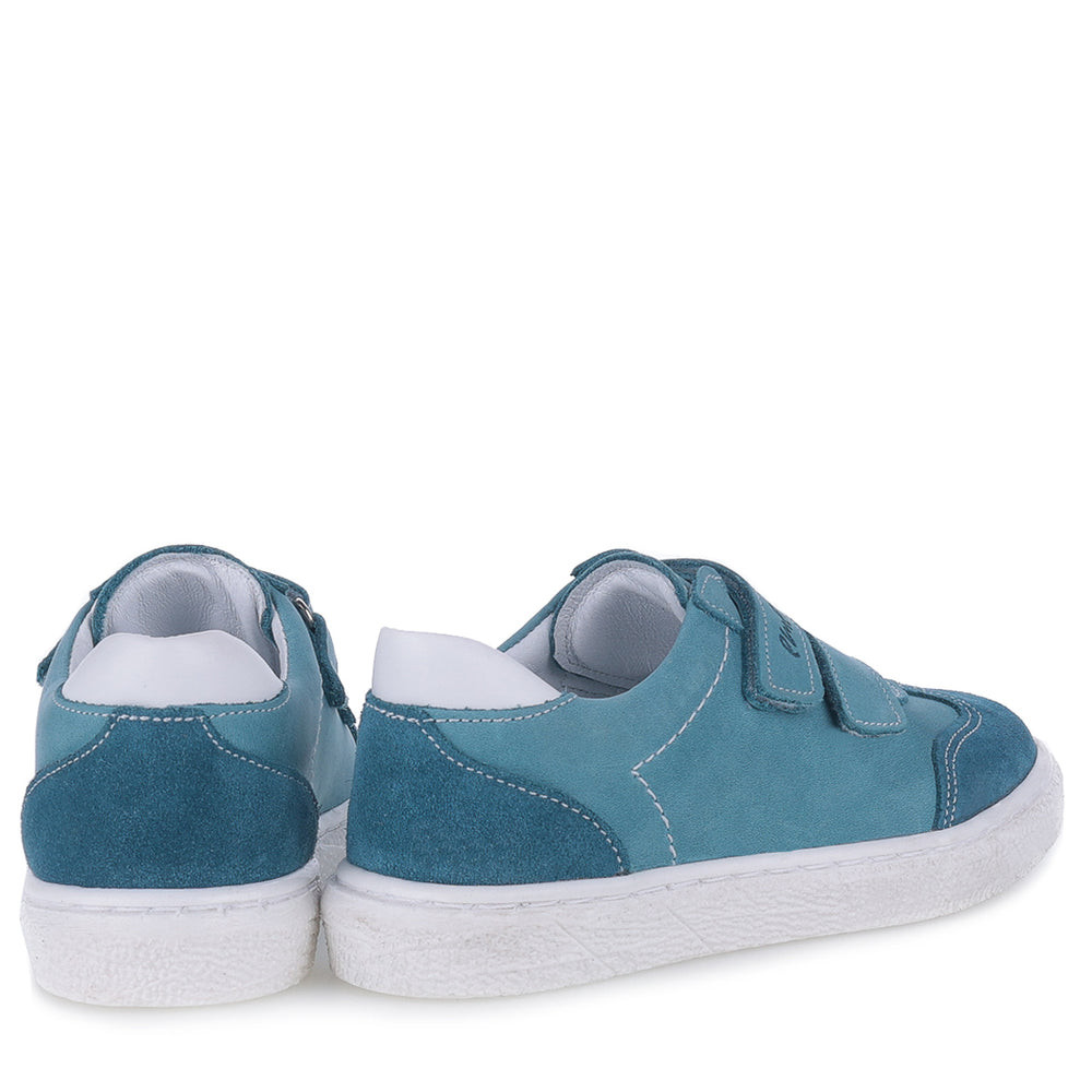 (2708D-4) Low Velcro sneakers blue