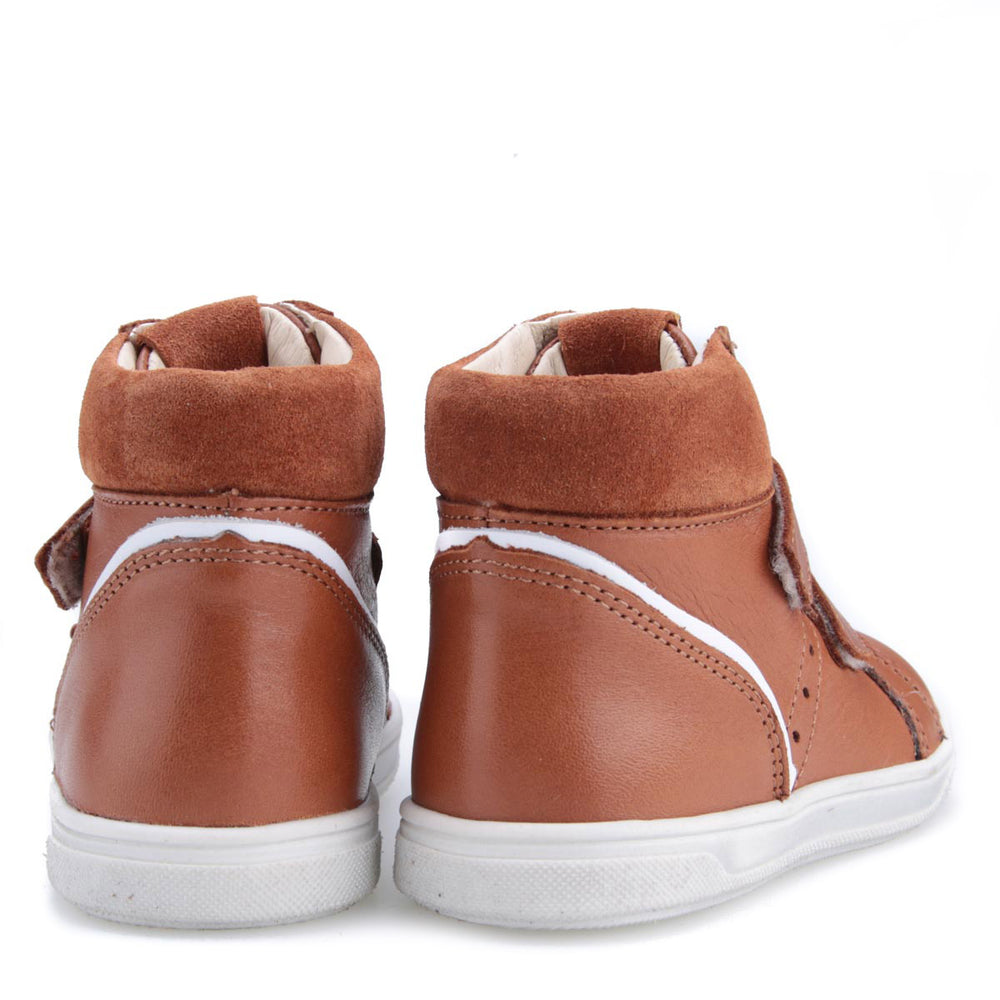 (2729A-7 / 2730A-7) Brown Velcro Trainers