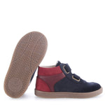 (2754A-1) Emel first velcro shoes - blue and red intense
