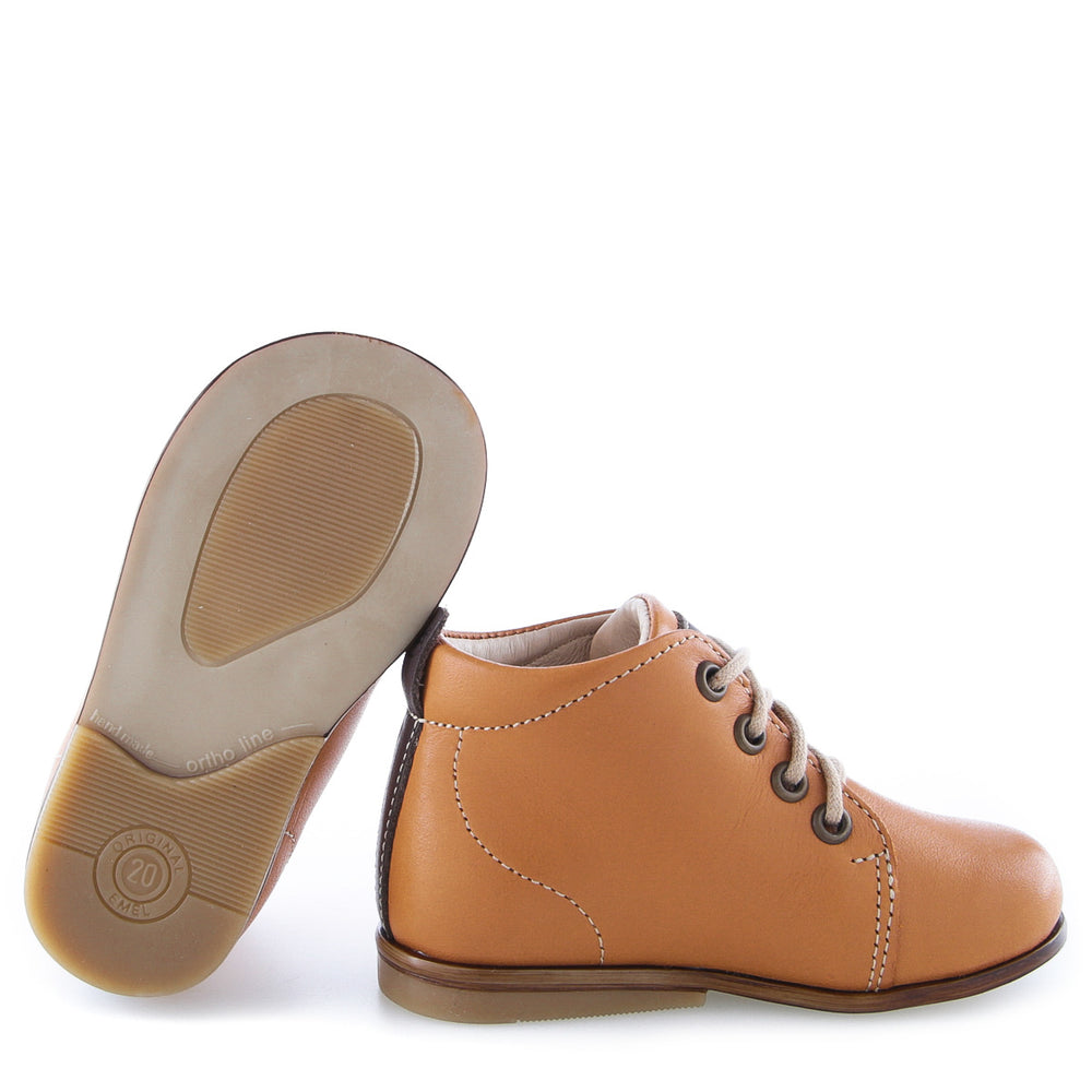 (1075-27) Emel brown First Shoes