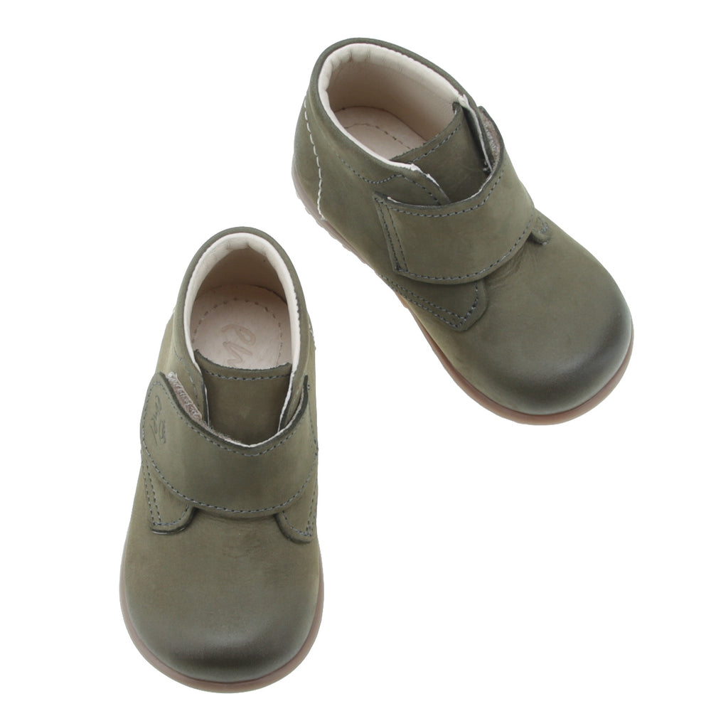 (1077D-12) Emel first shoes velcro Green.