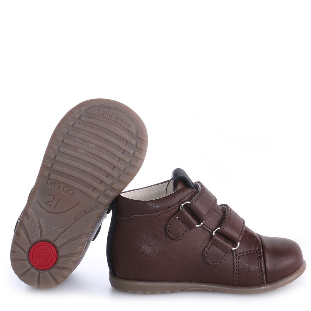 (1084-13) Emel first shoes dark brown