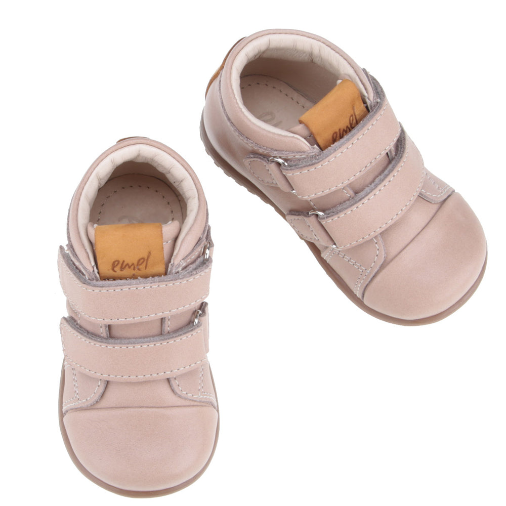 (1084-16) Emel first velcro shoes Beige