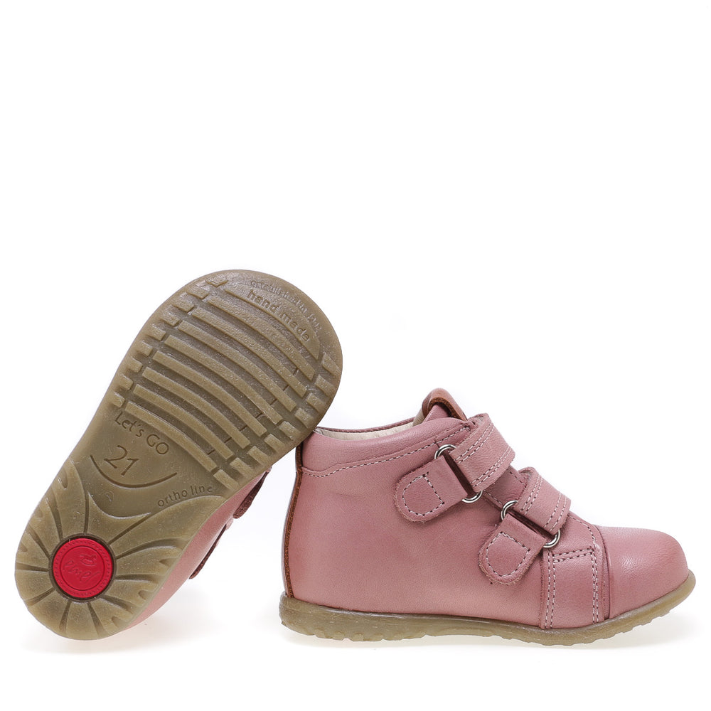 (1084-6) Emel first velcro shoes Pink
