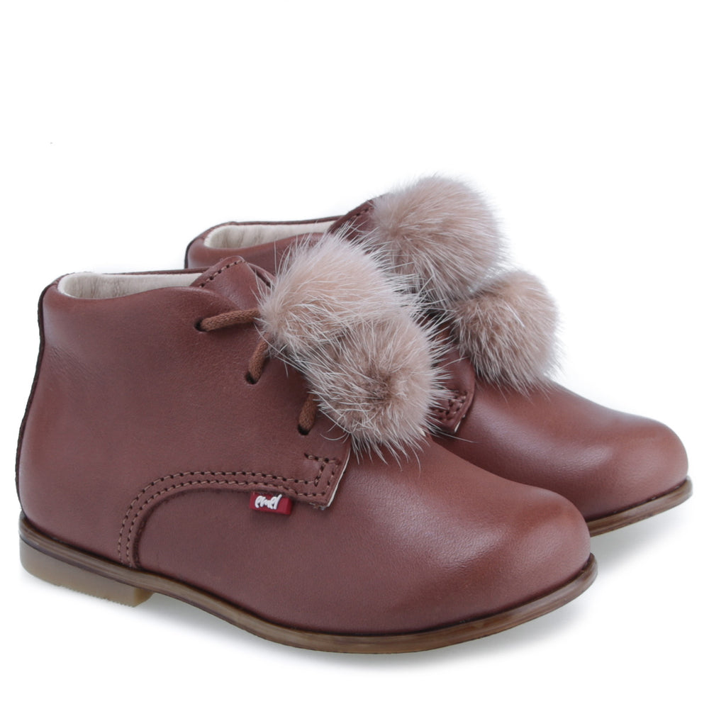 (1426E-2) Emel classic first shoes Brown