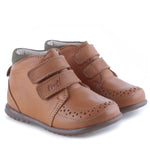 (2439B-10) Emel first shoes Brown velcro