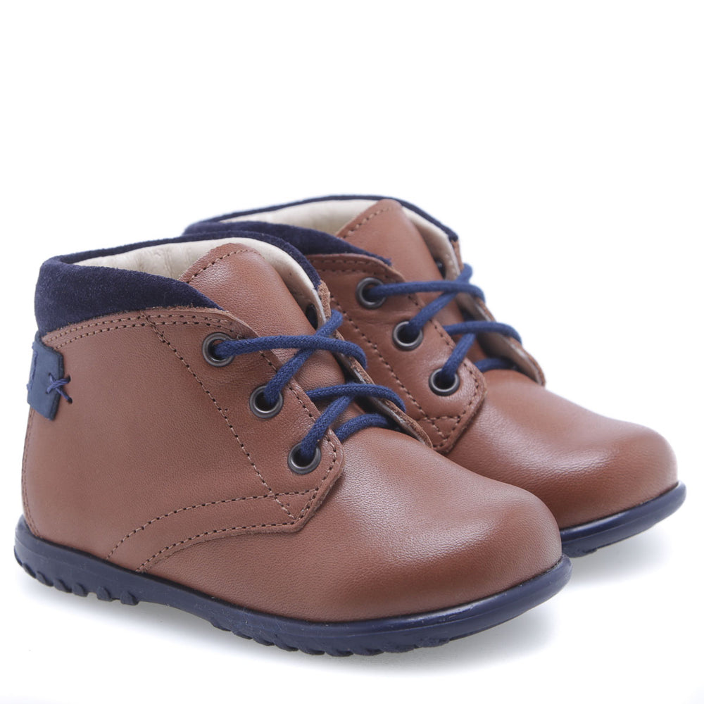 (2440-28) Emel Brown first shoes.