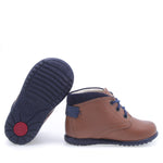 (2440-28) Emel Brown first shoes.