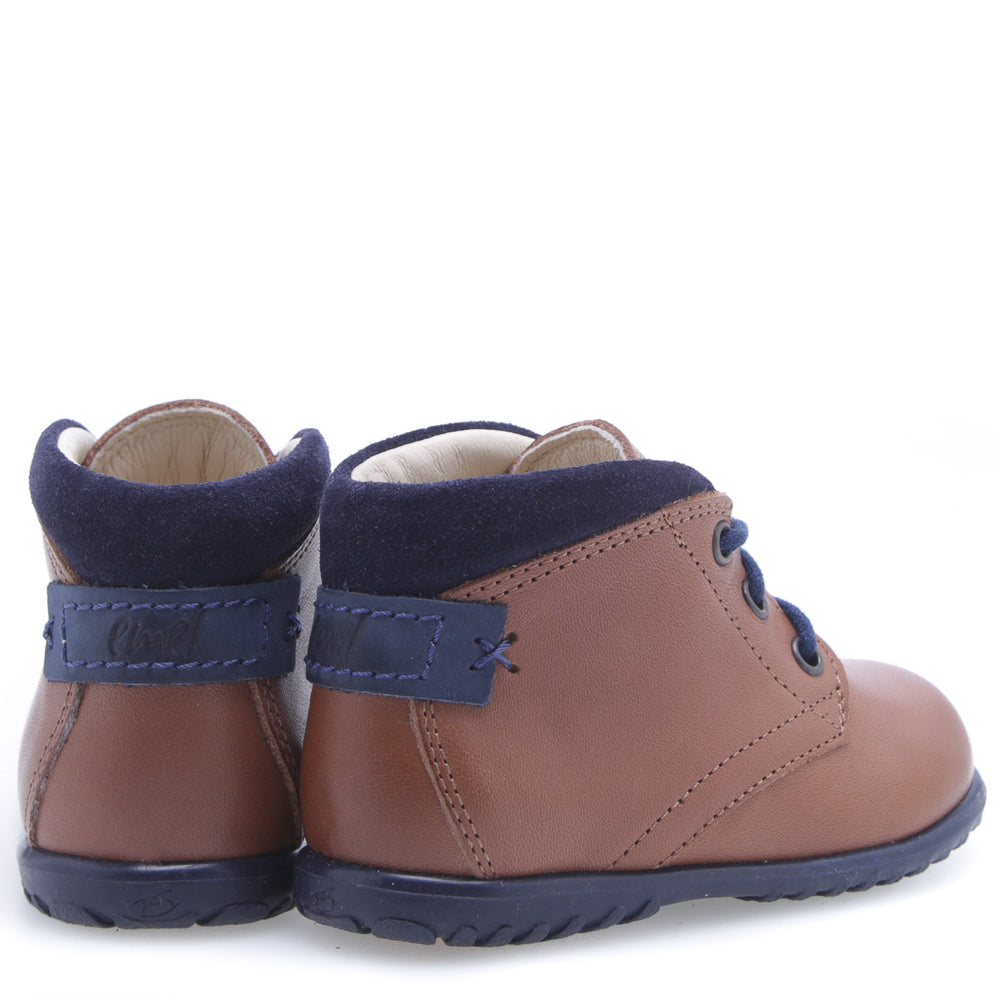 (2440-28) Emel Brown first shoes.
