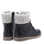 (EV2646-22 / EV2526-22) Emel black winter lace-up shoes