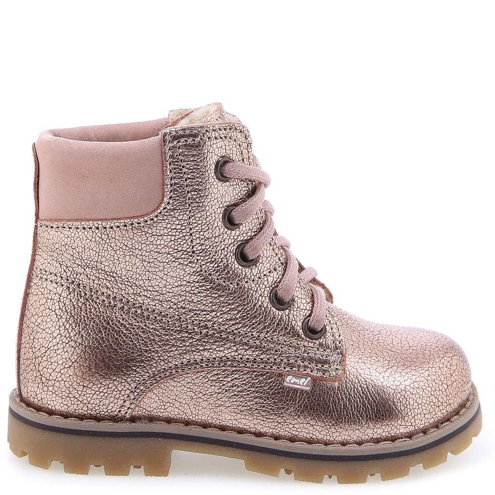 (EV2552-21 / EV2552M-21/E2552-21) Emel Rose Gold Lace Up Bottines