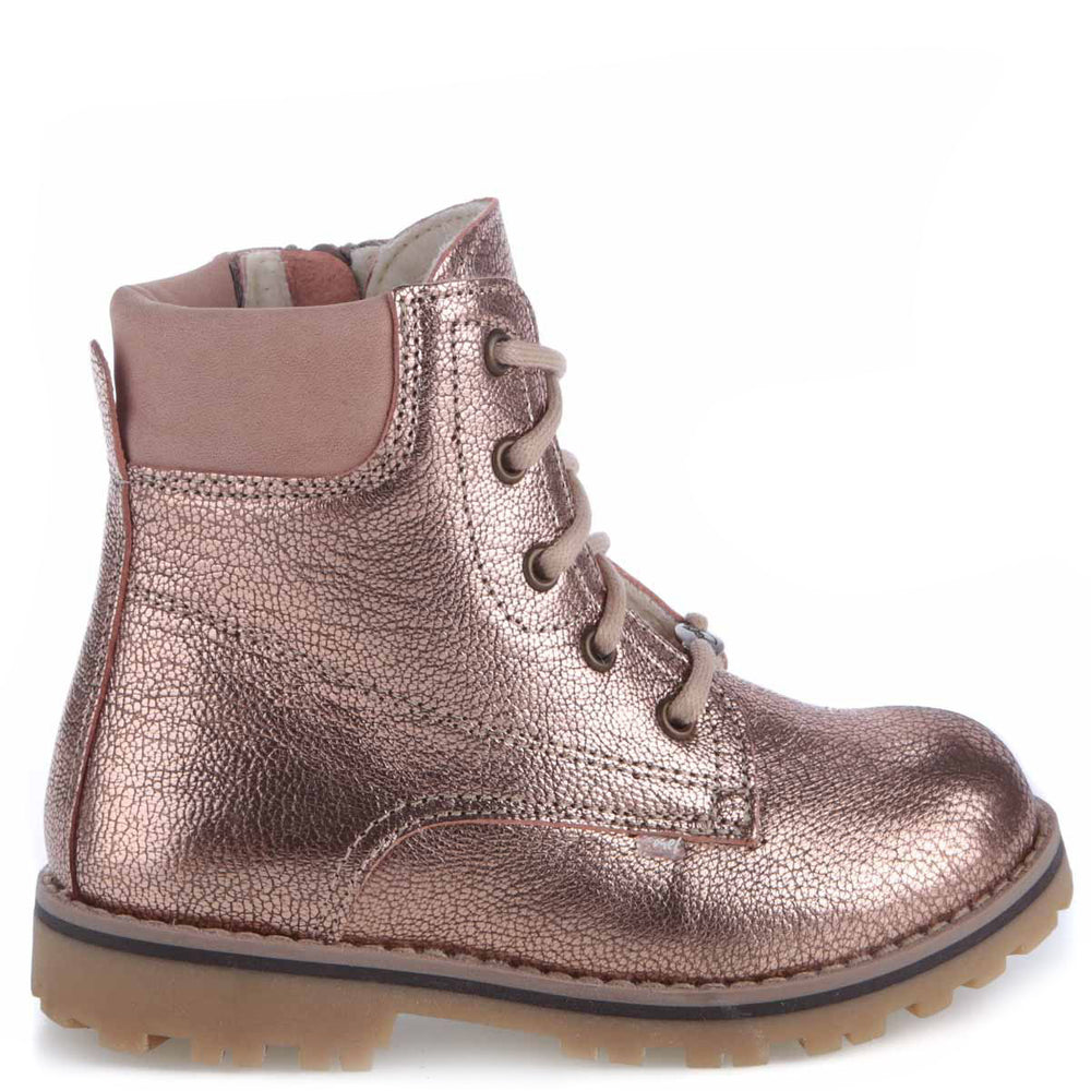 (EV2552-21 / EV2552M-21/E2552-21) Emel Rose Gold Lace Up Bottines