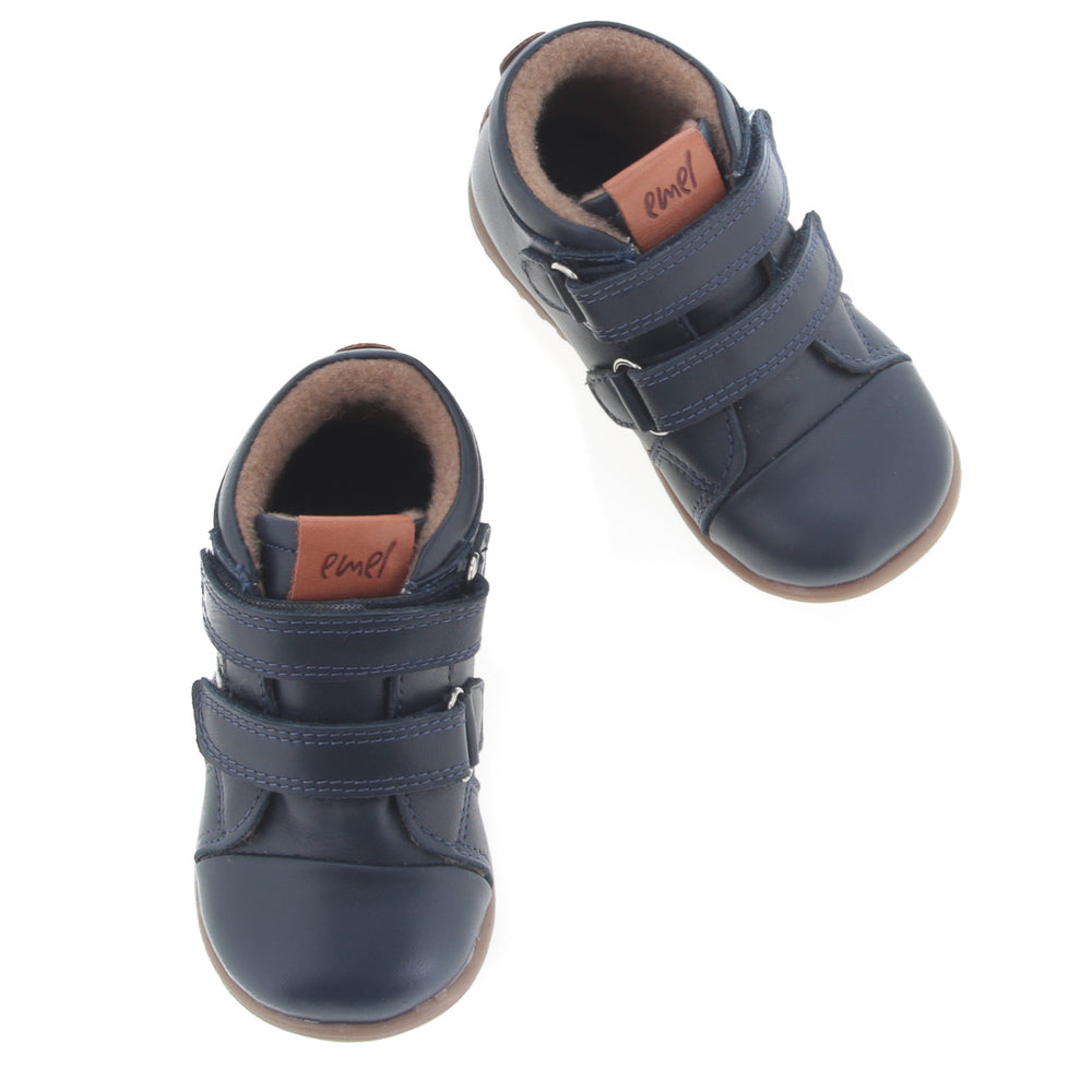 (1084-4) Emel first velcro shoes Blue