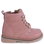 (EY2727B-1) Emel Lace Up Winter Boots rose