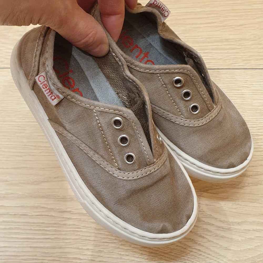 (70777/86777-46) Cienta fabric  shoe - Beige Crepe