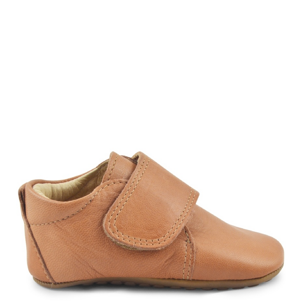 Leather slippers - Camel
