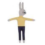 Cotton Knit Stuffed Animal Soft Toy - Yellow Rabbit