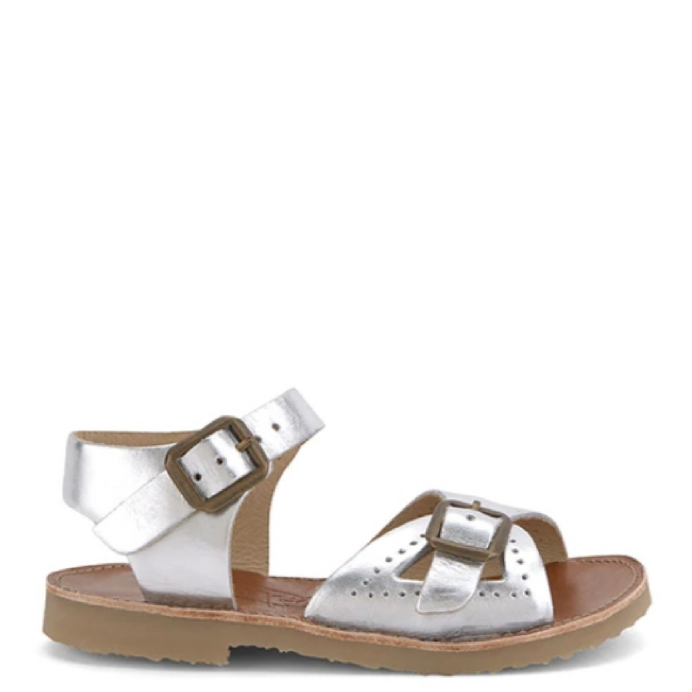 Pearl Vegan Sandal White Synthetic Leather | Teen