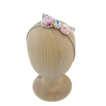 Headband elastic bow - boho flowers