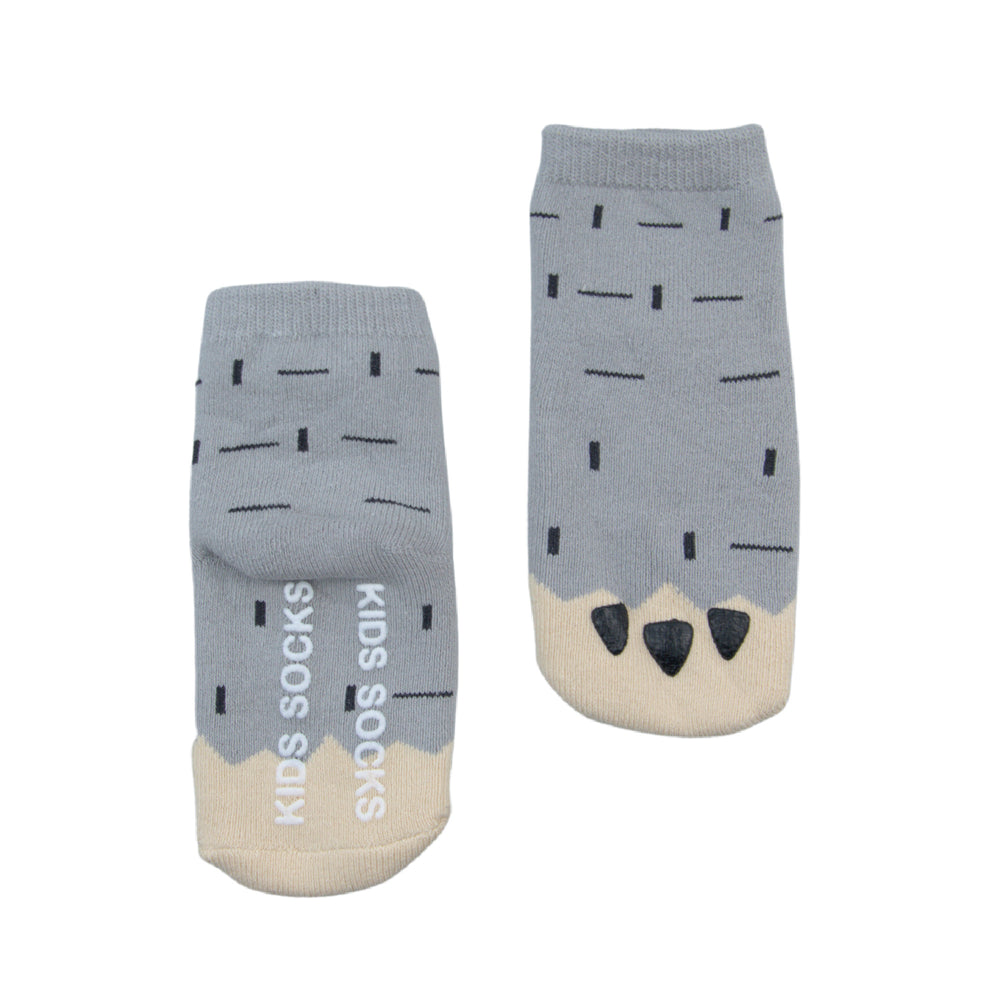 Bear paw socks grey