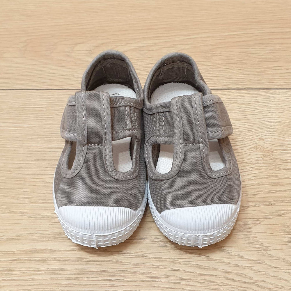 Cienta Fabric Open shoe - light grey