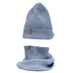 Hat and tube scarf set - Grey