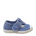 77777 Cienta fabric  Open shoe - blue
