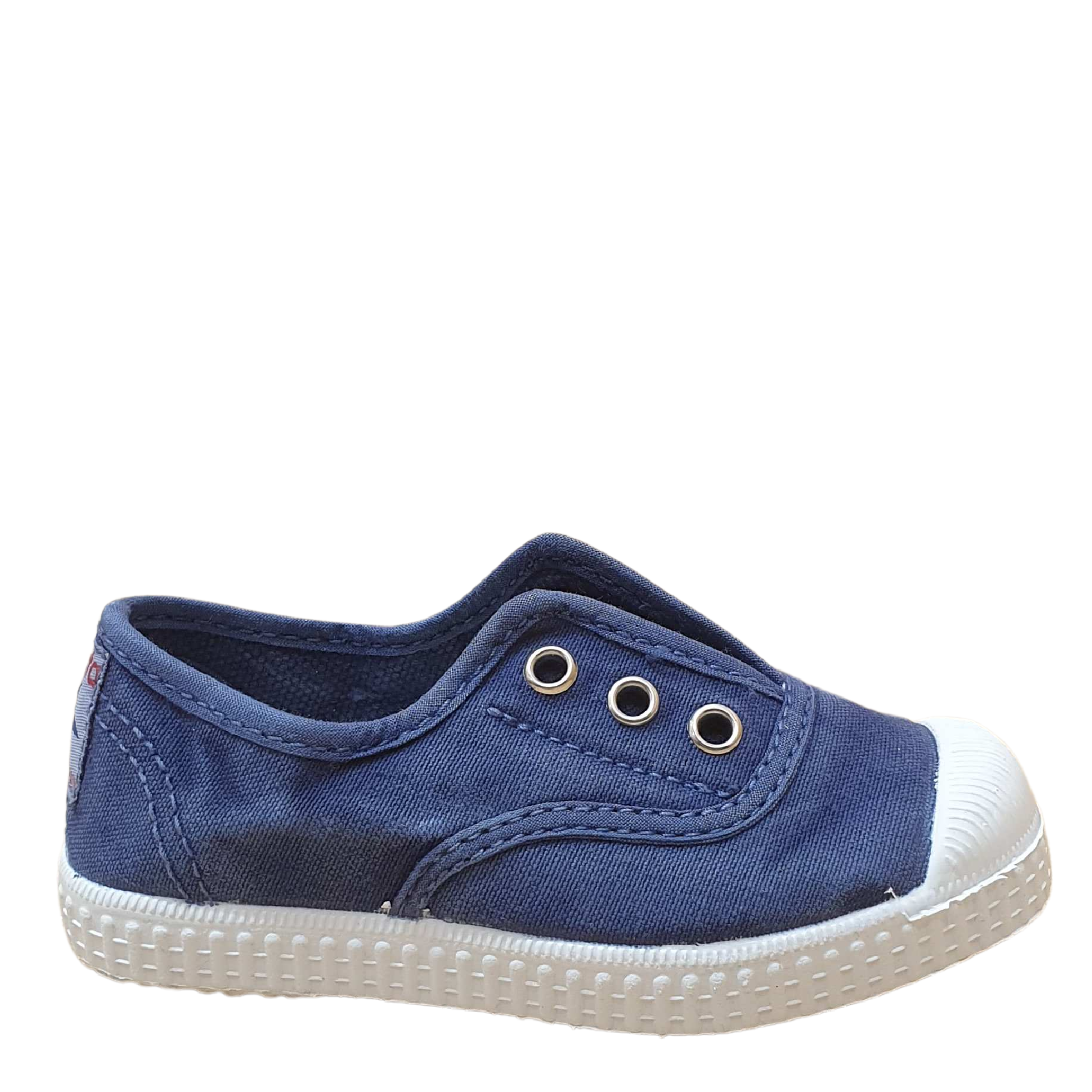 Blue canvas slip on on sale shoes