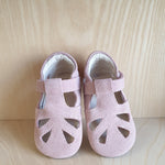 Pom Pom leather slippers - pink suede open - MintMouse (Unicorner Concept Store)