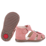 (1214E-5) Emel red closed sandals - strawberry