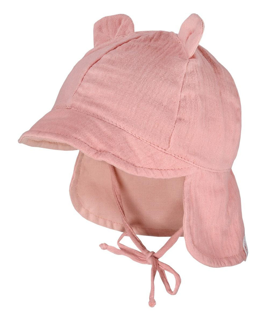 Maximo - Sun hat  organic cotton with visor and ears - Pink