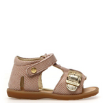 Naturino Quarzo - Sandals Suede Lizard Cipria-Platinum - Rose