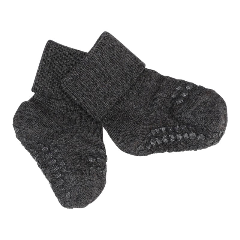 Anti-slip BAMBOO socks - Dark Grey Melange