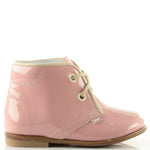 (2393-5) Emel Pink Laque Lace Up Shoes