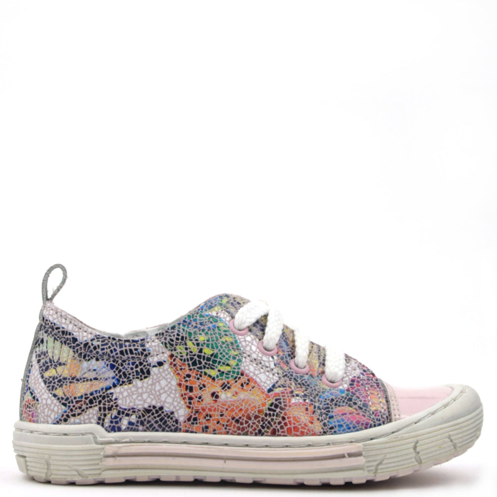 (2592-9) Low Lace Up Trainers gaudi print pink - MintMouse (Unicorner Concept Store)
