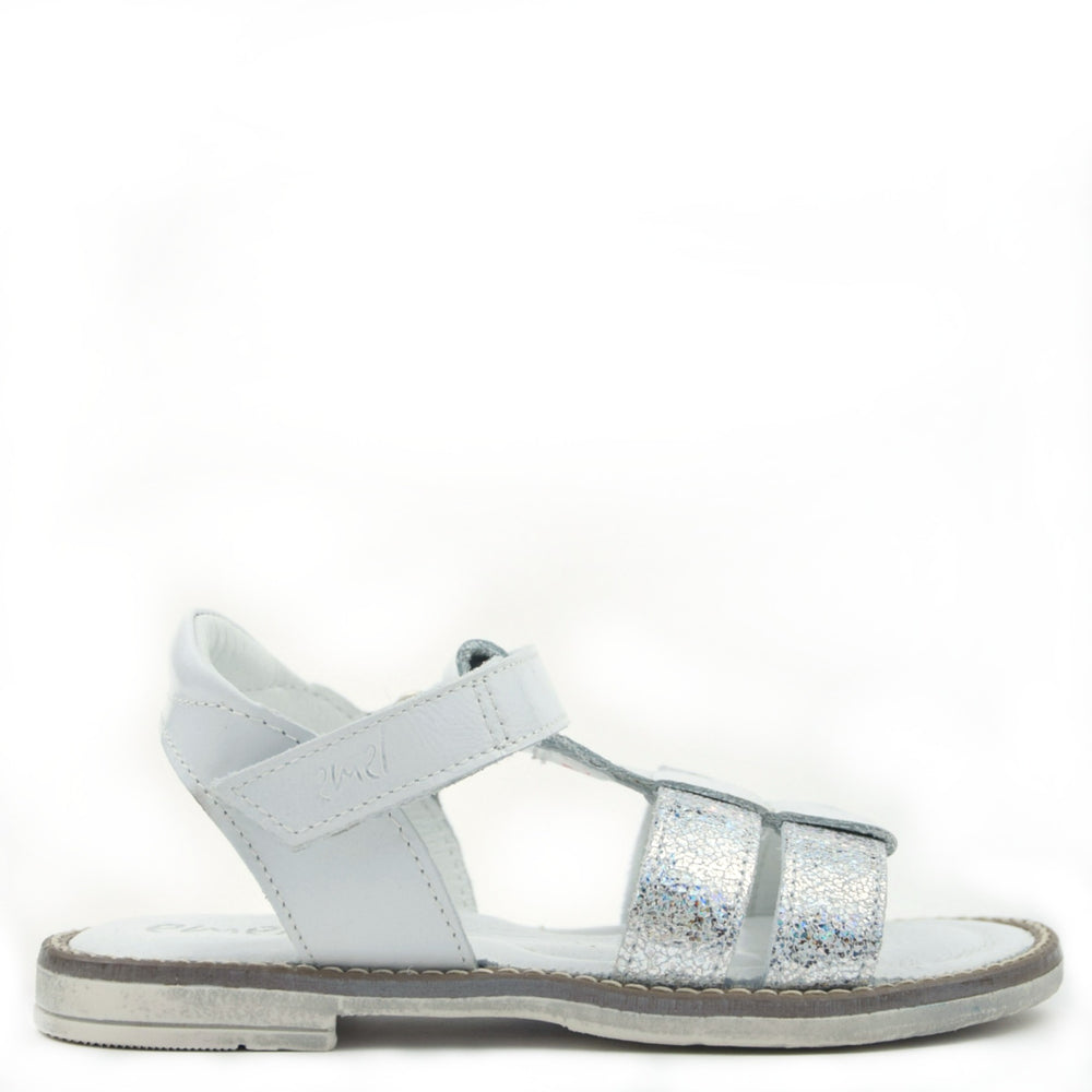 (2568B-4) Emel white patent sandals