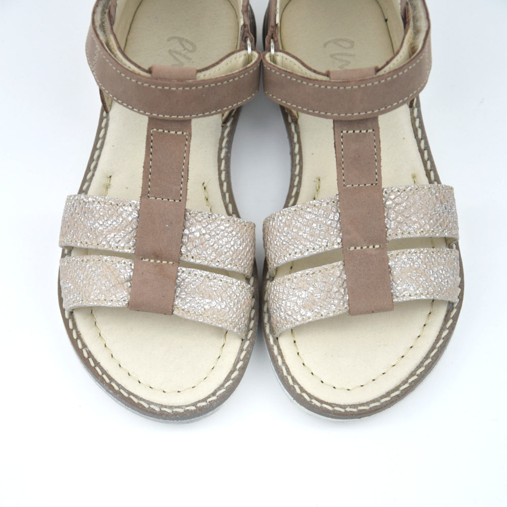 (2568A-12) Emel  strap sandals brown silver - MintMouse (Unicorner Concept Store)