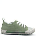 Emel Low Lace Up Trainers - Green (2592-12)
