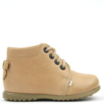 (562D-7) Emel Lace Up First Shoes beige with bow - MintMouse (Unicorner Concept Store)